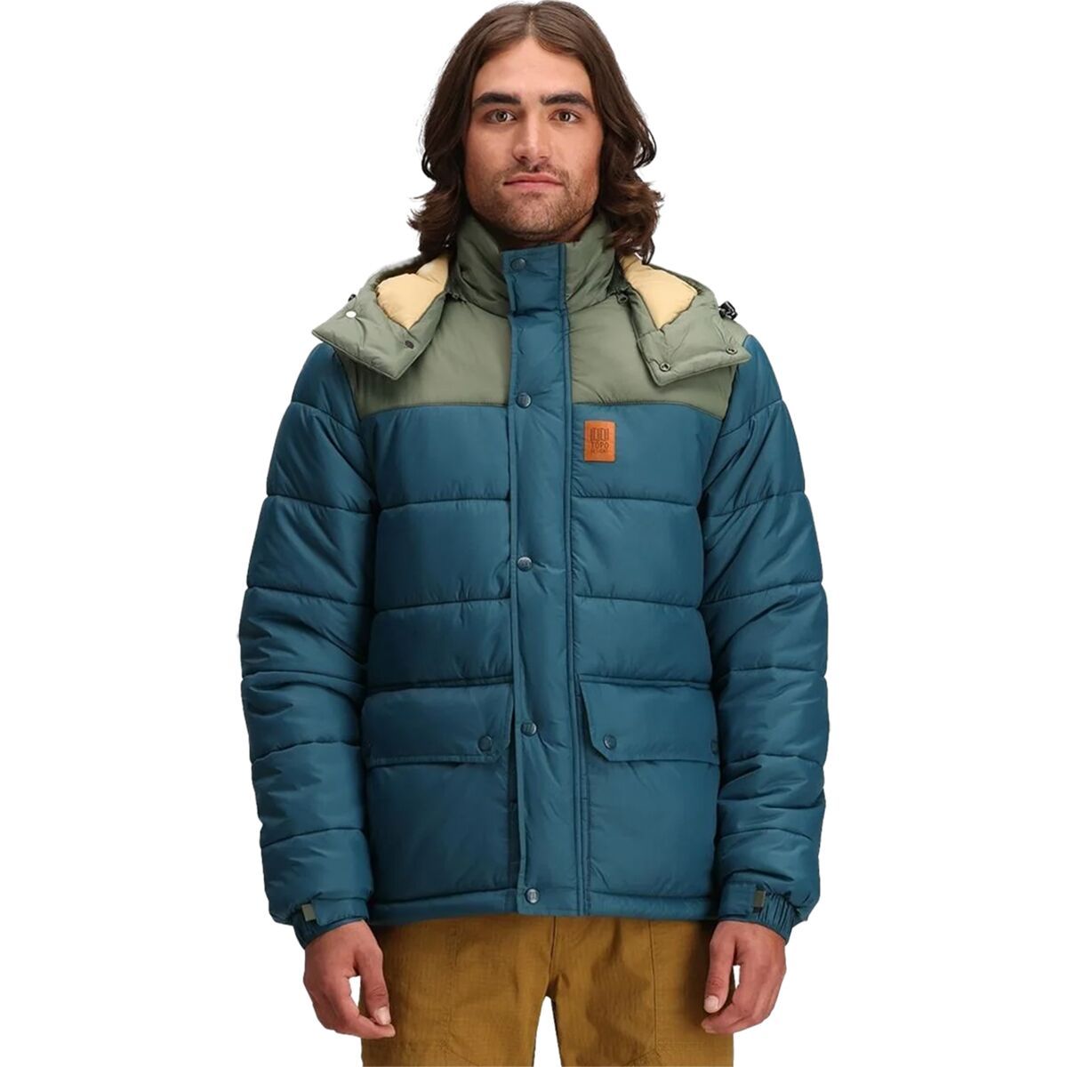 

Ретро пуховик с рельефными строчками Topo Designs, мультиколор