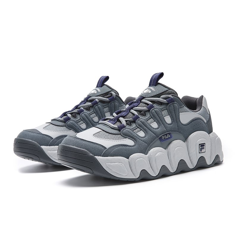 Мужские повседневные кроссовки low top Solar Rock Gray с крокодиловой амортизацией, устойчивые к истиранию, легкие FILA, серый — фото 4