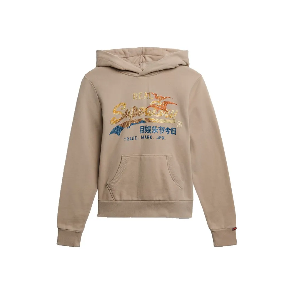 

Худи Superdry Tokyo Vl Relaxed Fit, бежевый