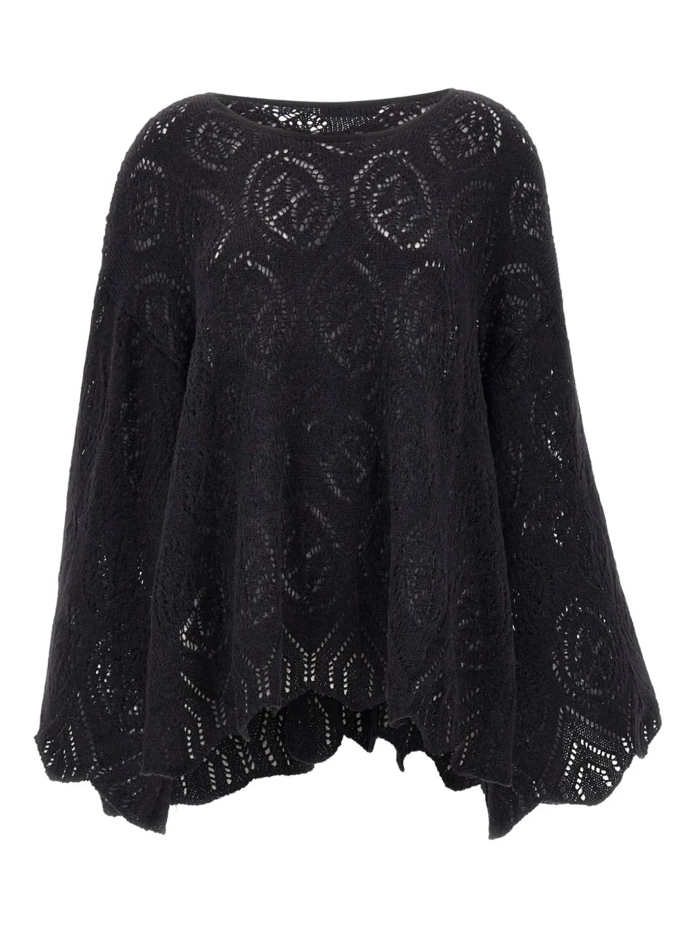 

Свитер с широкой вязкой и широкими рукавами MAURIZIO MYKONOS, черный