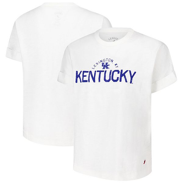 

Женская белая футболка kentucky wildcats с закатанными манжетами League Collegiate Wear, Белый, Женская белая футболка kentucky wildcats с закатанными манжетами League Collegiate Wear
