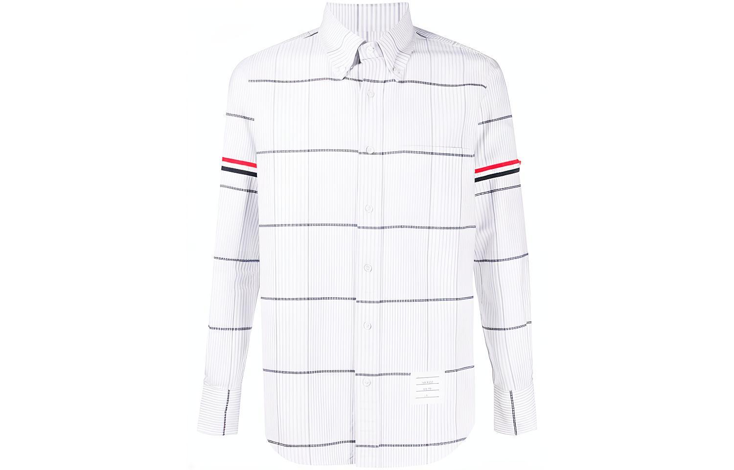 

Футболка мужская серая среднего размера THOM BROWNE