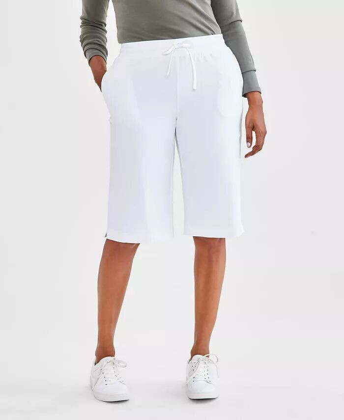 

Миниатюрные вязаные брюки-скиммеры Style & Co, белый