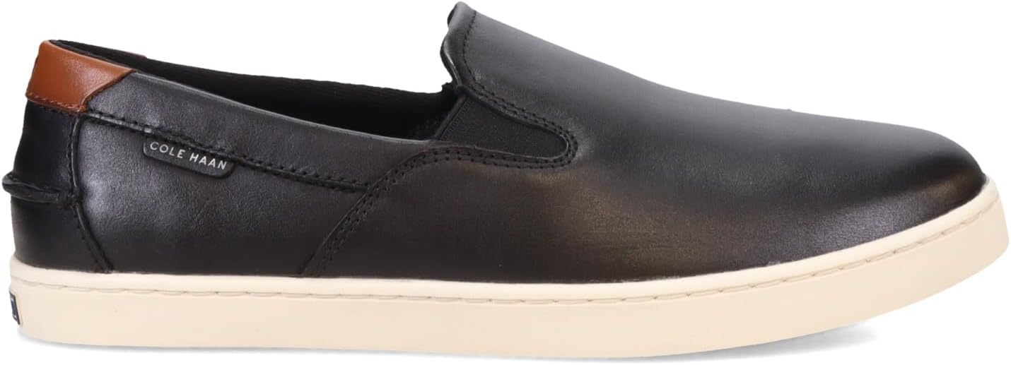 Мужские слипоны Cole Haan Nantucket Plain Toe Deck, слоновая кость/черный — фото 3