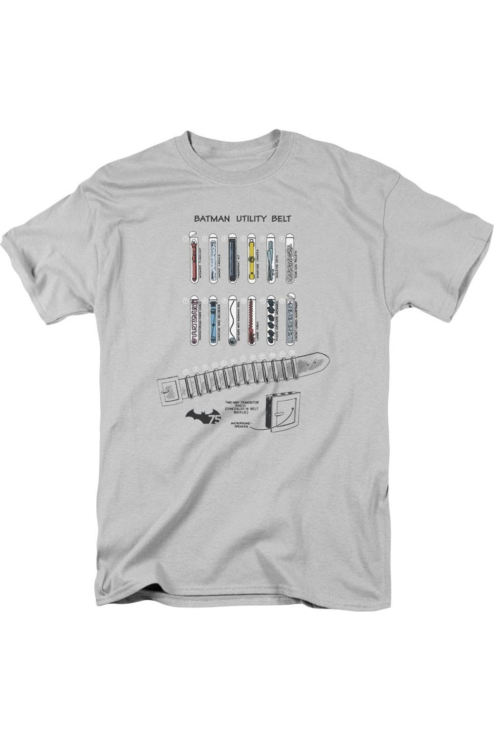 

Футболка с коротким рукавом Batman Utility Belt для взрослых Gildan, серебряный
