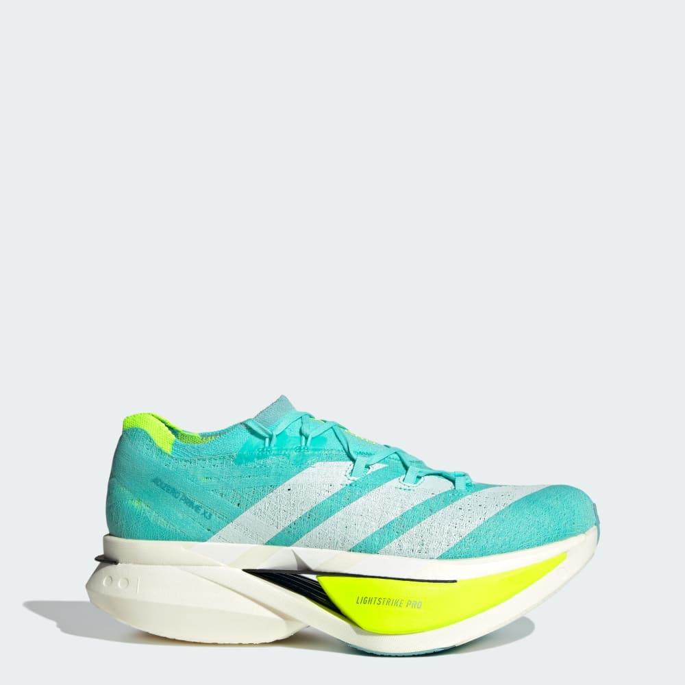 

Кроссовки Adidas Adizero Prime X3 STRUNG Running Shoes, цвет Flash Aqua/Zero Metalic/Lucid Lemon