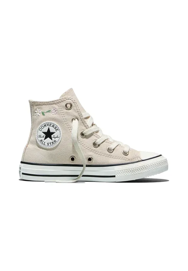 Кроссовки высокие Converse Chuck Taylor All Star Embroidered Flowers High Top Trainers, классический экрю винтажный белый