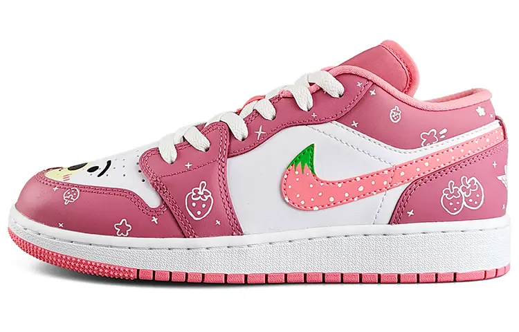 

Кроссовки Air Jordan 1 Vintage Basketball Shoes Women's Low-top White/pink, цвет Peach