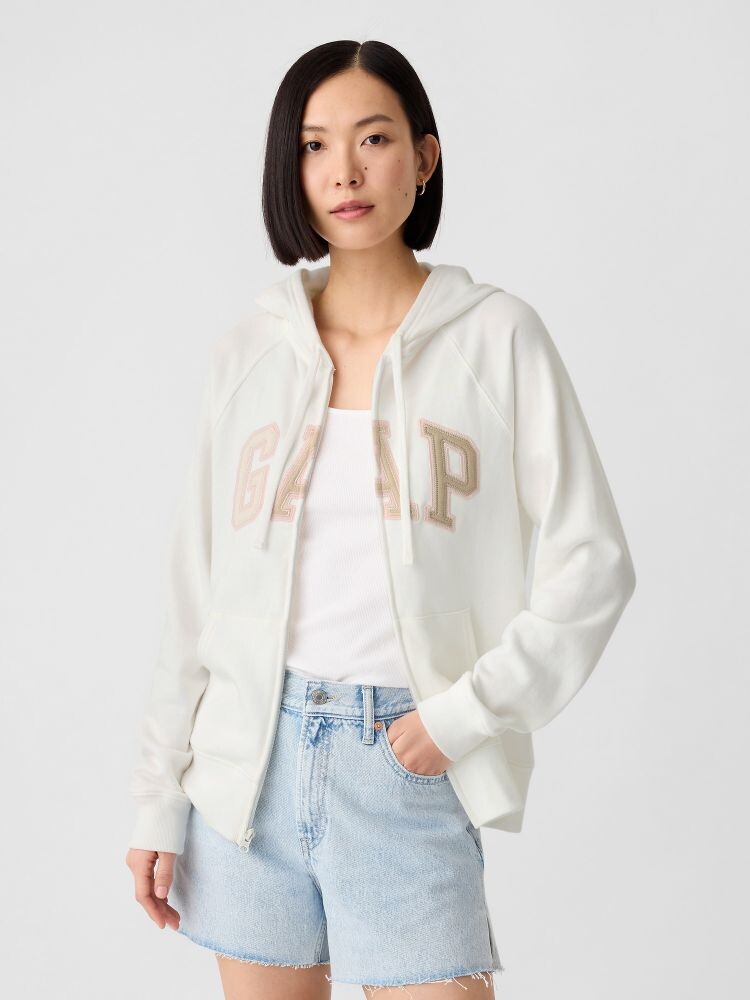 

Толстовка с логотипом и капюшоном Gap, белый