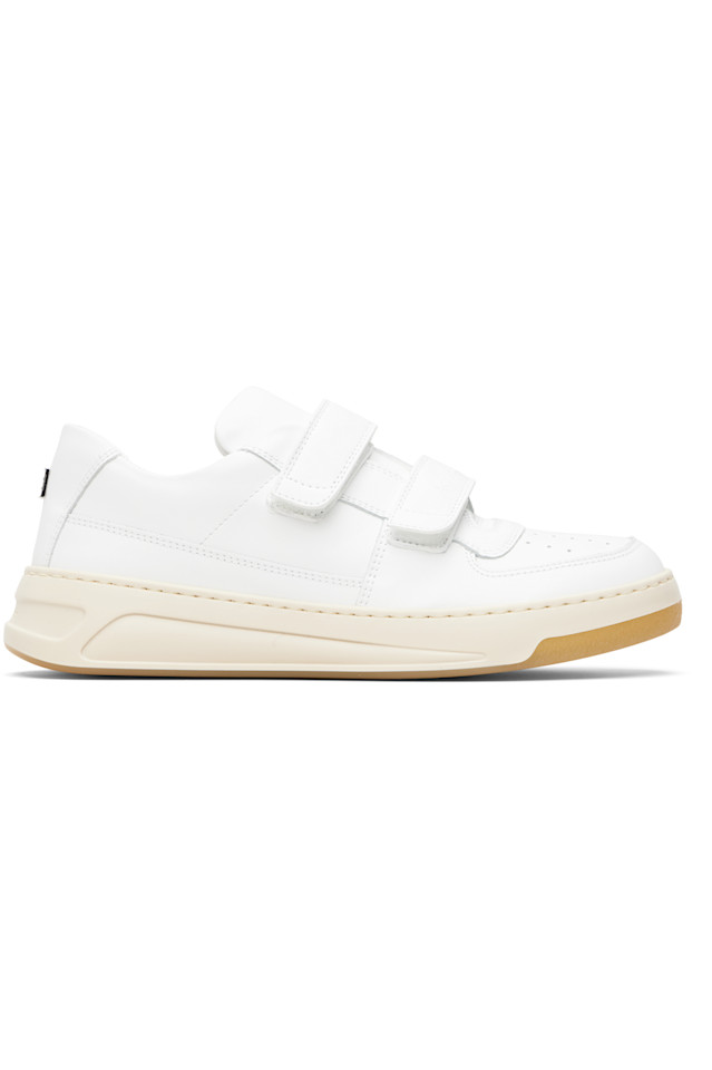 

Acne Studios Белые кроссовки с ремешком на липучке