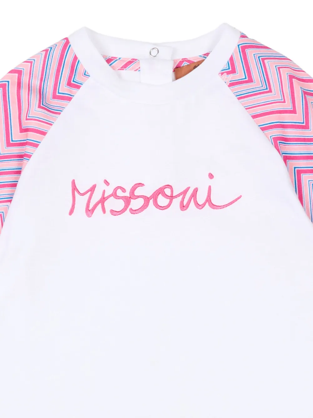 Футболка с короткими рукавами и вышитым логотипом Missoni Kids, белый — фото 3