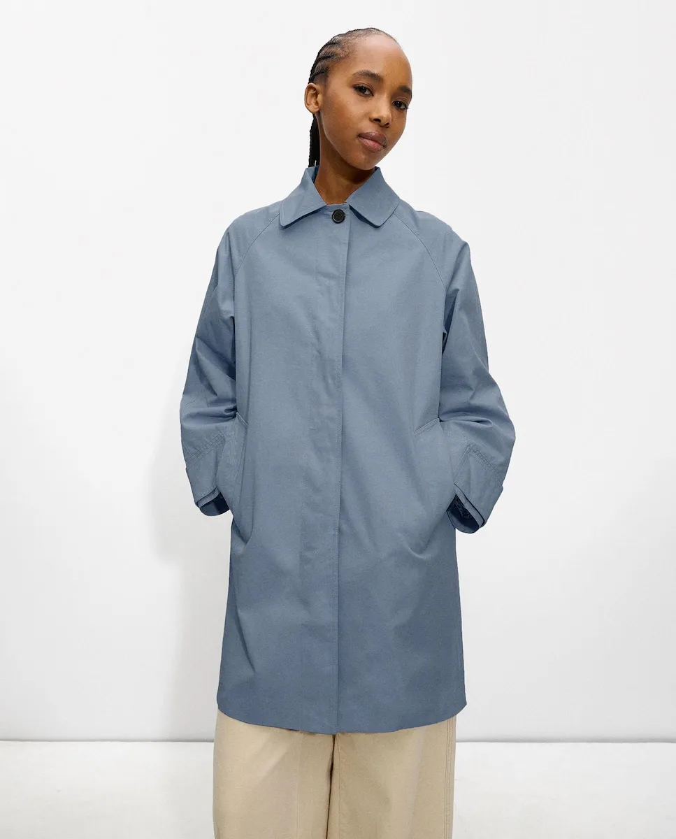 

Длинная женская парка с пуговицами, однотонная Parfois, синий