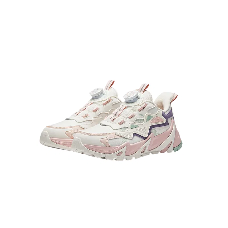Кроссовки детские повседневные с кожаным верхом Antakids Ivory White/Halo Pink/Dusk Purple Gray — фото 4