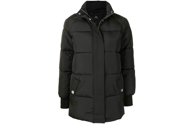 

ARMANI EXCHANGE Женская стеганая куртка AE FW21, черная, Черный, ARMANI EXCHANGE Женская стеганая куртка AE FW21, черная