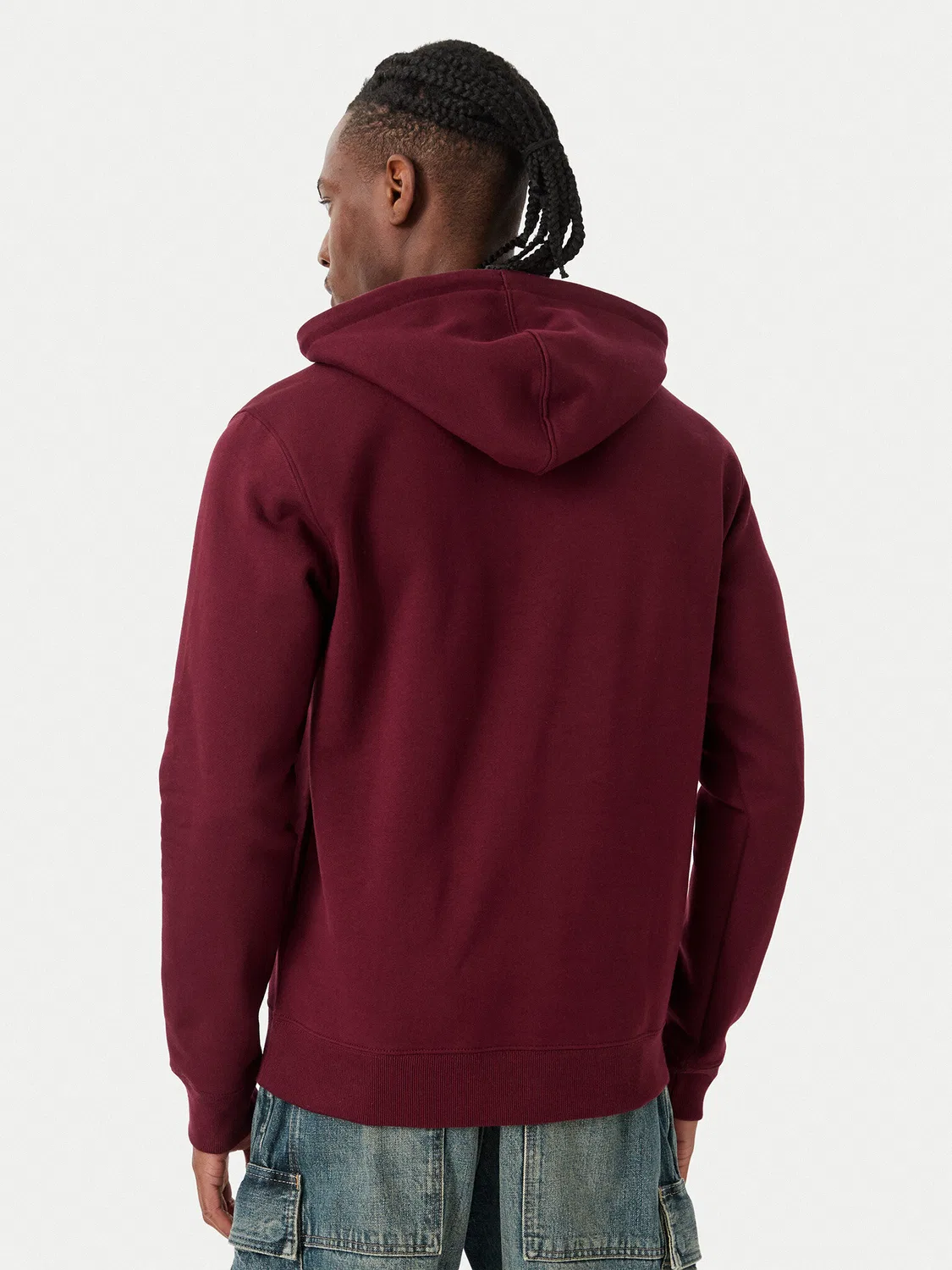 Мужская толстовка стандартного кроя Trefoil Essentials Adidas, темно-красный — фото 3
