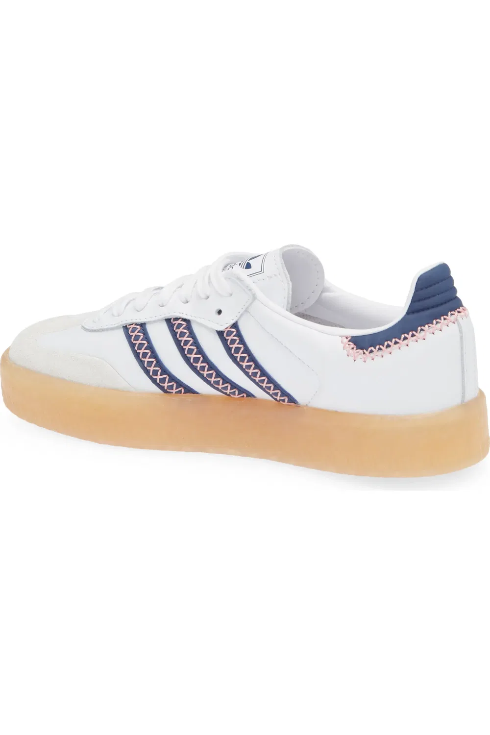Кроссовки детские с обновленным верхом Sambae adidas, белый/темно-синий/розовый — фото 2