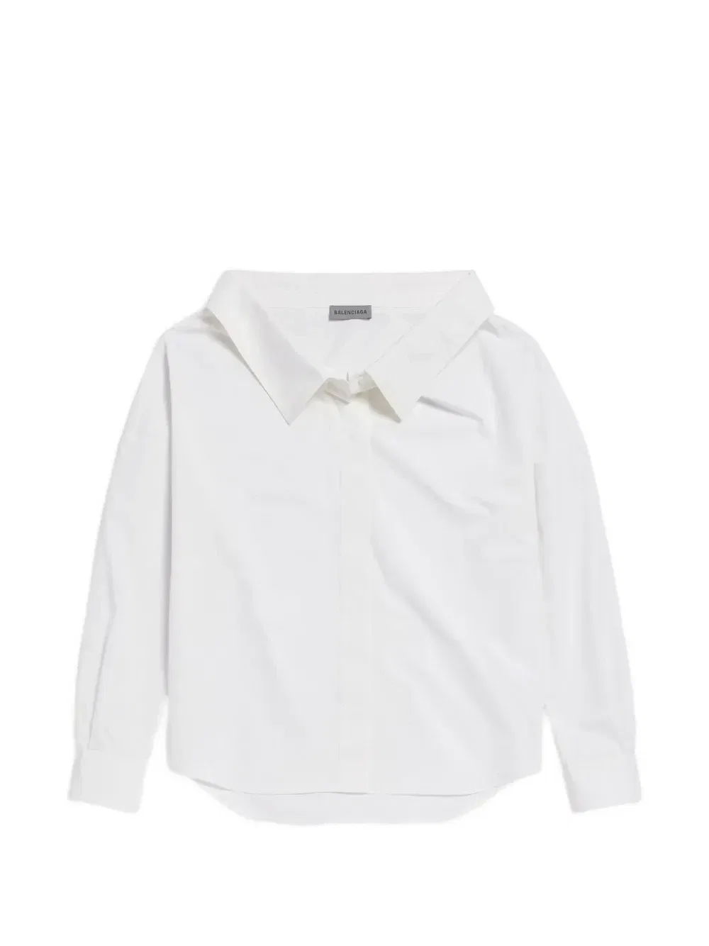 Рубашка Stola с потайной застежкой BALENCIAGA, белый