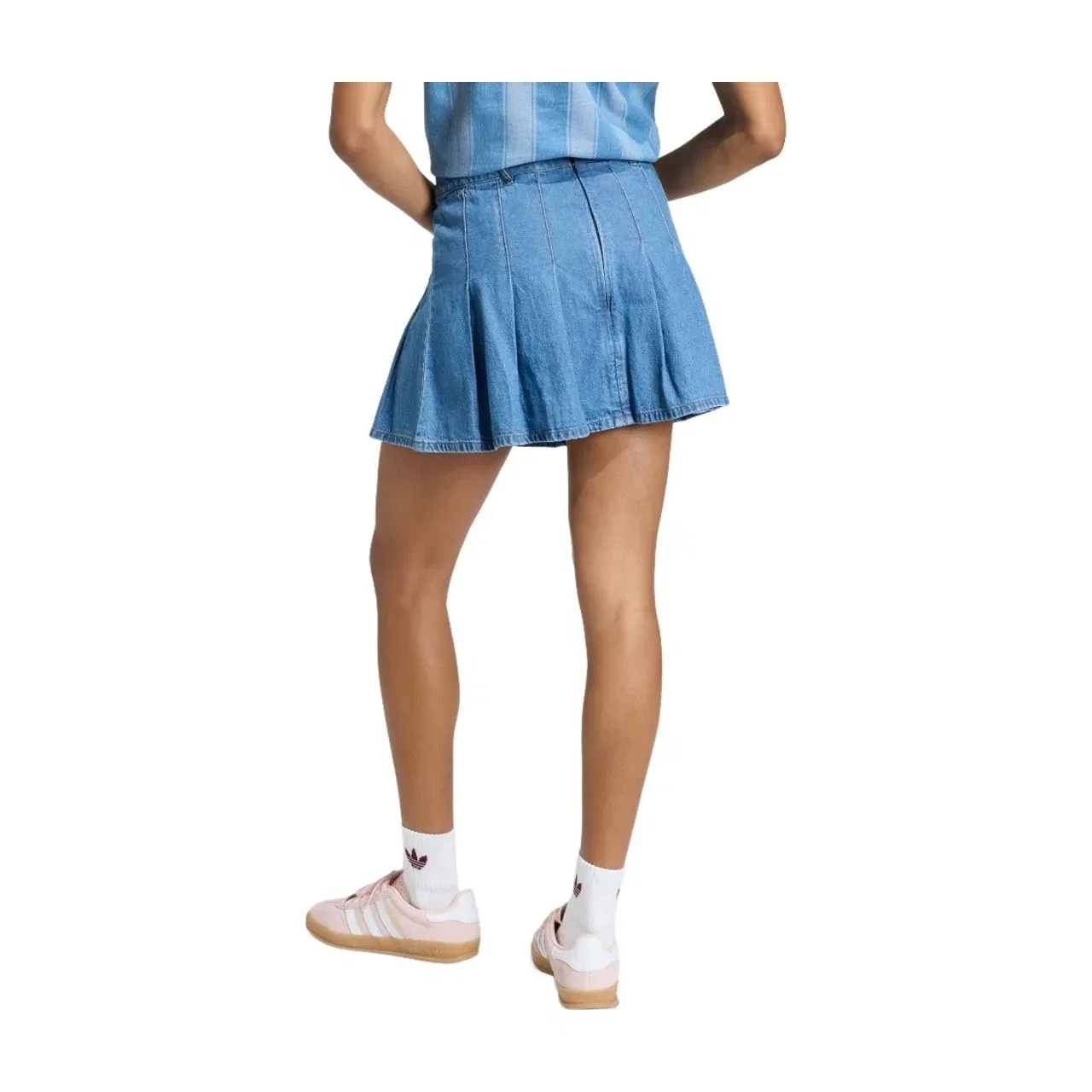 Женская юбка Denim Pleated Skirts Asia Sizing 'Blue' adidas, синий — фото 2