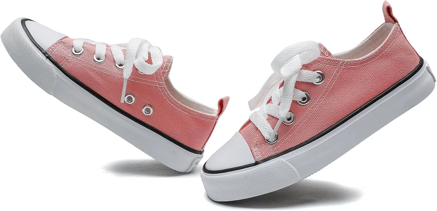Детские кеды для девочек на шнуровке Mybozz, Light Pink — фото 4