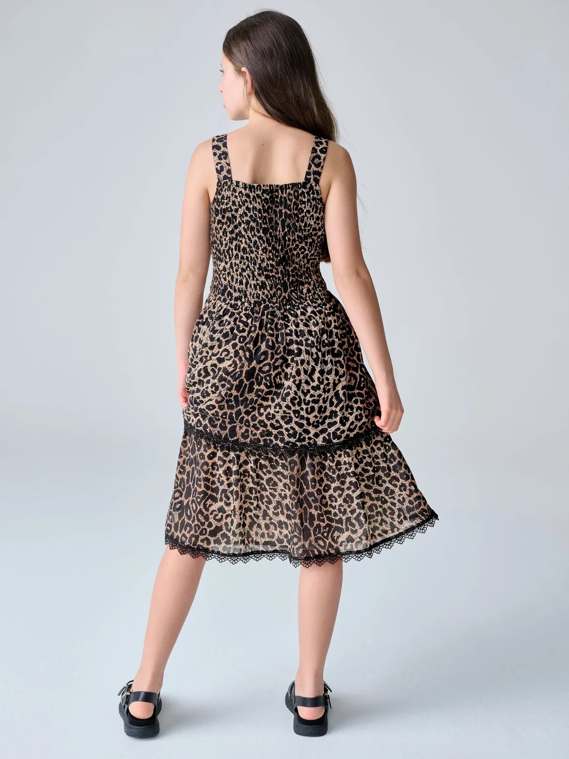 Платье с леопардовым принтом Shirred Tiered Dress smALLSAINTS, леопард — фото 4