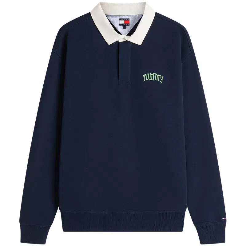 Мужской свитшот с поло-воротником Navy Blue C1G Tommy Hilfiger, Navy Blue C1G — фото 3