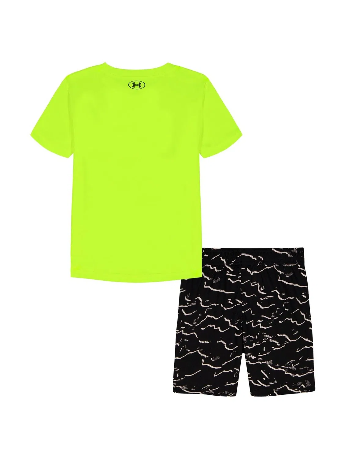Спортивный комплект Tech Printed Short Sleeve T-Shirt and Shorts Set Under Armour, желтый — фото 2