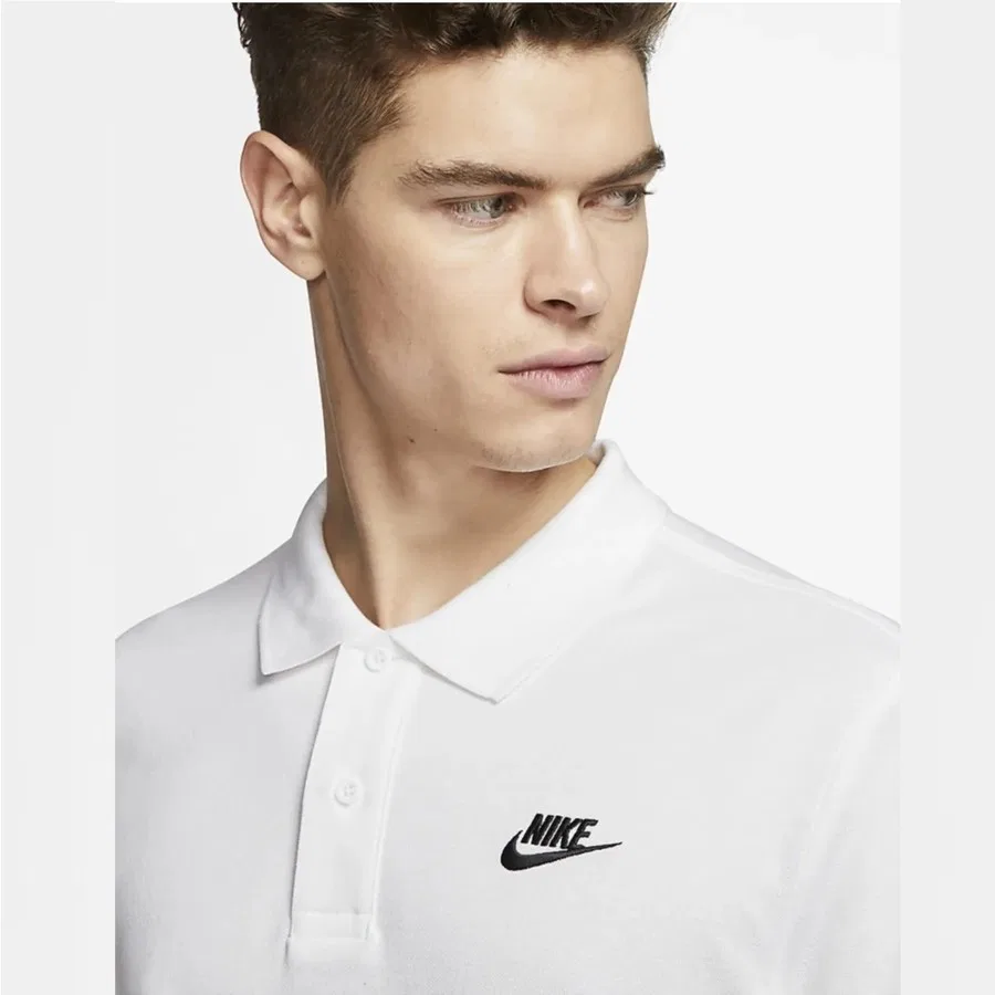 Футболка поло с длинным рукавом Sportswear Nike, Белый — фото 2