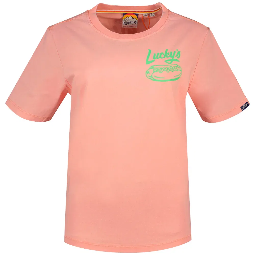 Футболка с коротким рукавом Roadside Trade Relaxed Superdry, розовый