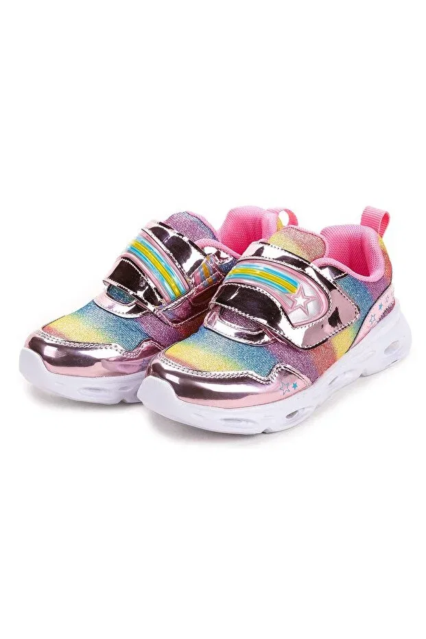 Детские кроссовки для девочек с подсветкой Vicco, Pink — фото 3