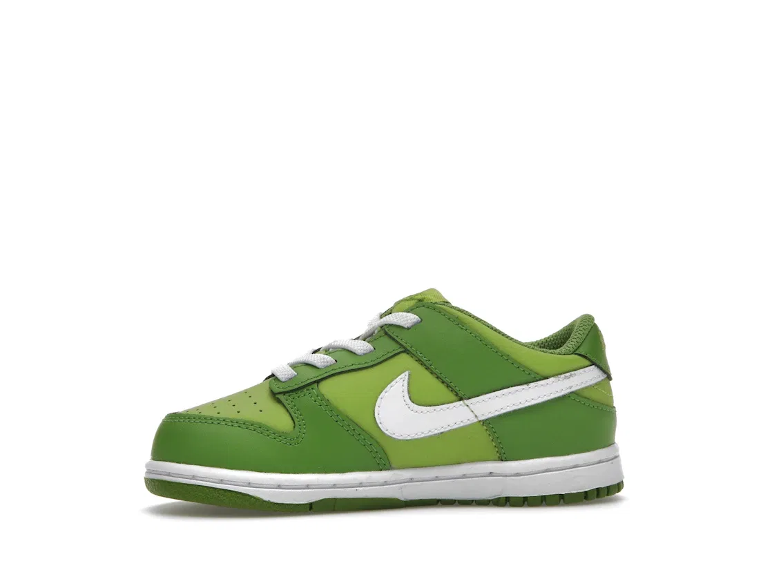 Детские кроссовки с зеленым верхом Nike Dunk Low Nike, Chlorophyll White Vivid Green — фото 3