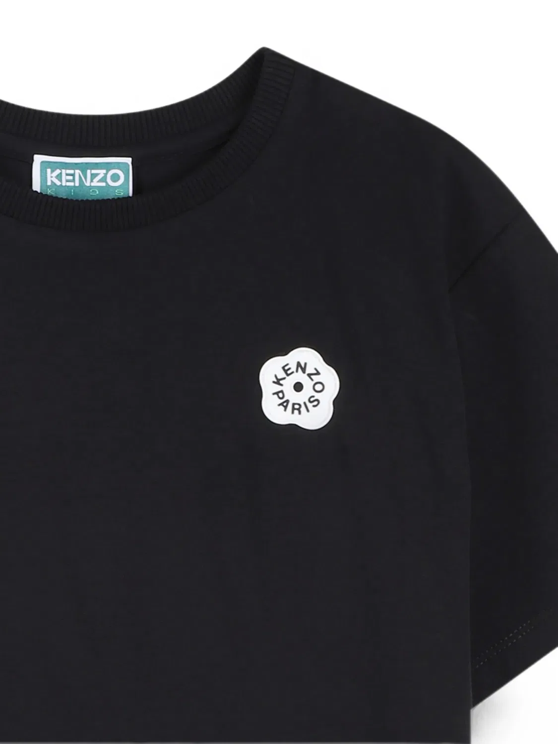 Футболка с нашивкой Boke Flower Kenzo Kids, синий — фото 3