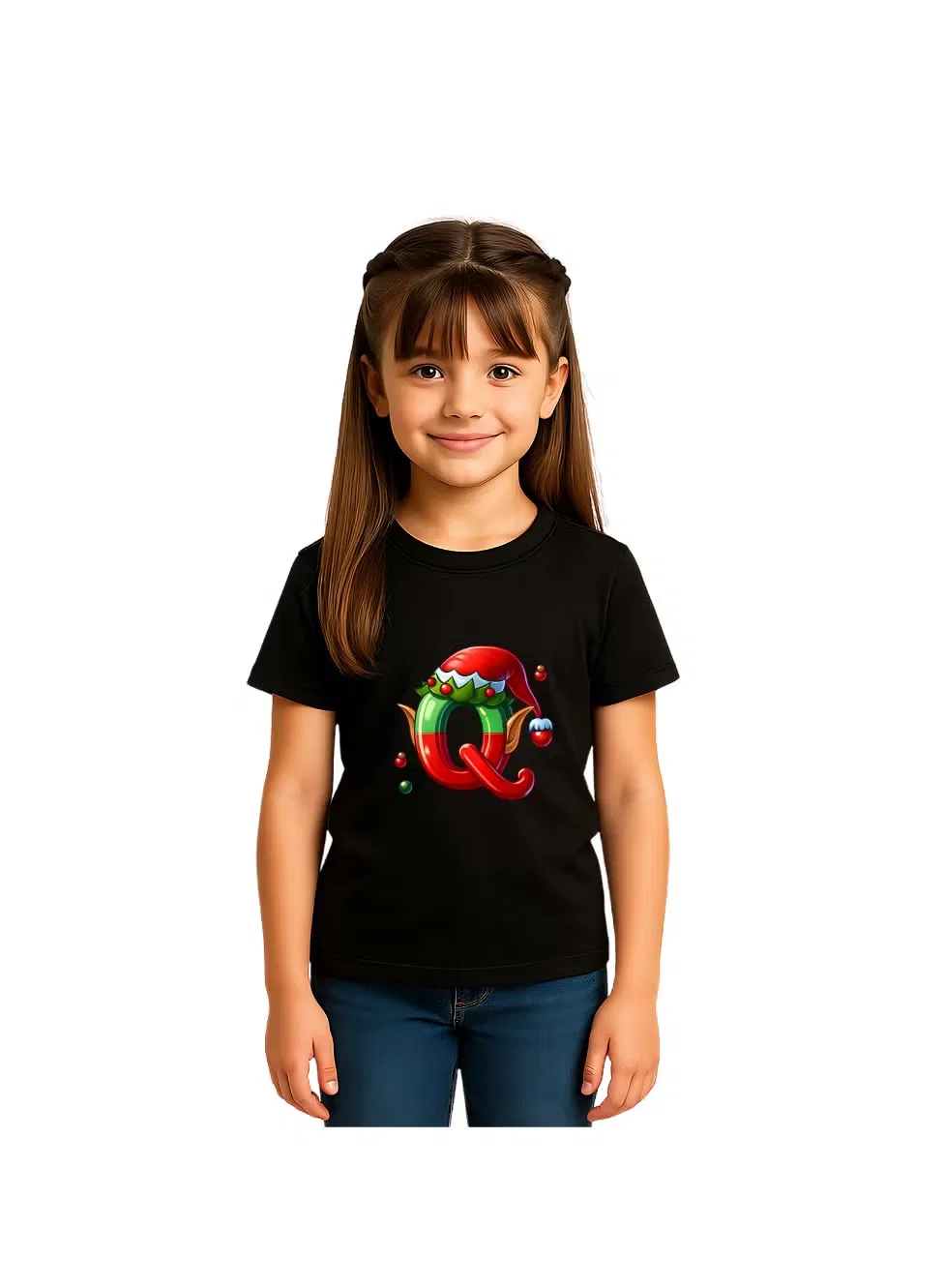 Футболка с принтом алфавита и эльфом Printshop4Me, q