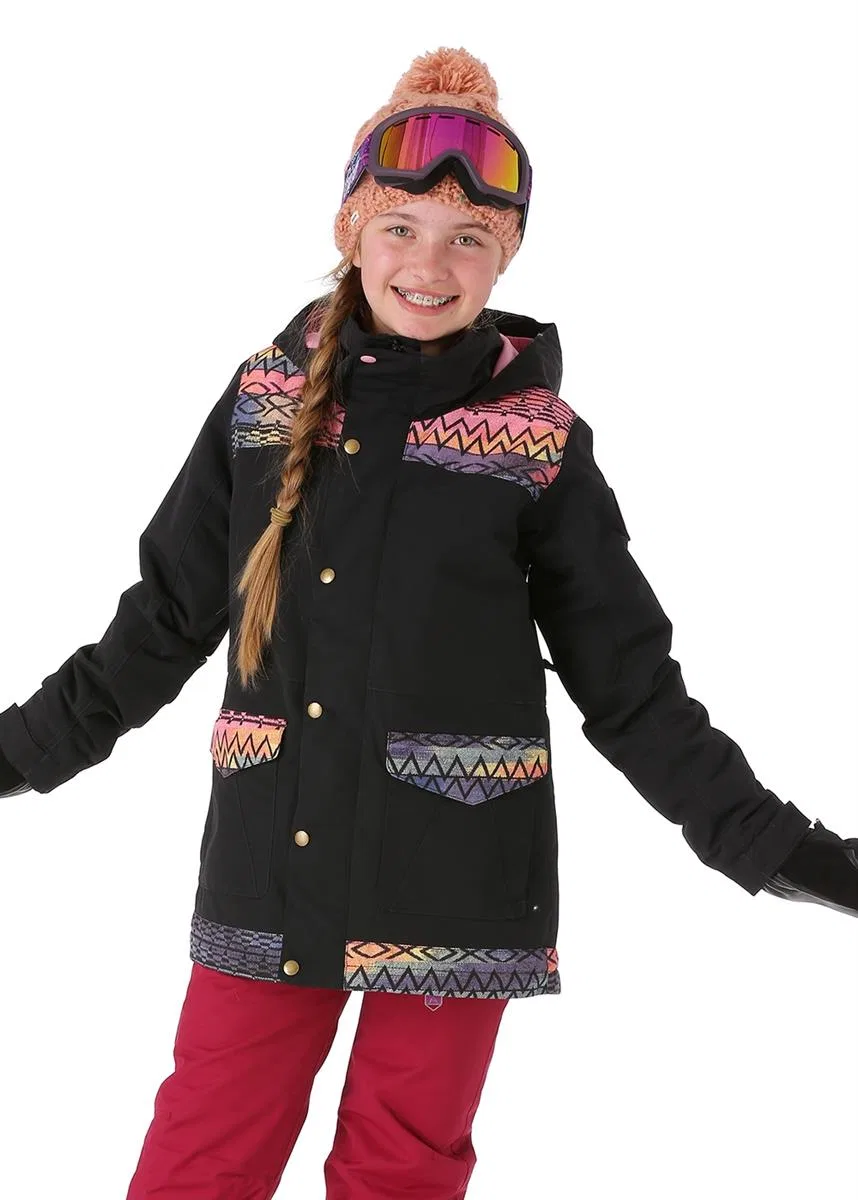 Парка Elstar для девочек, Burton, True Black/Technicat Dream
