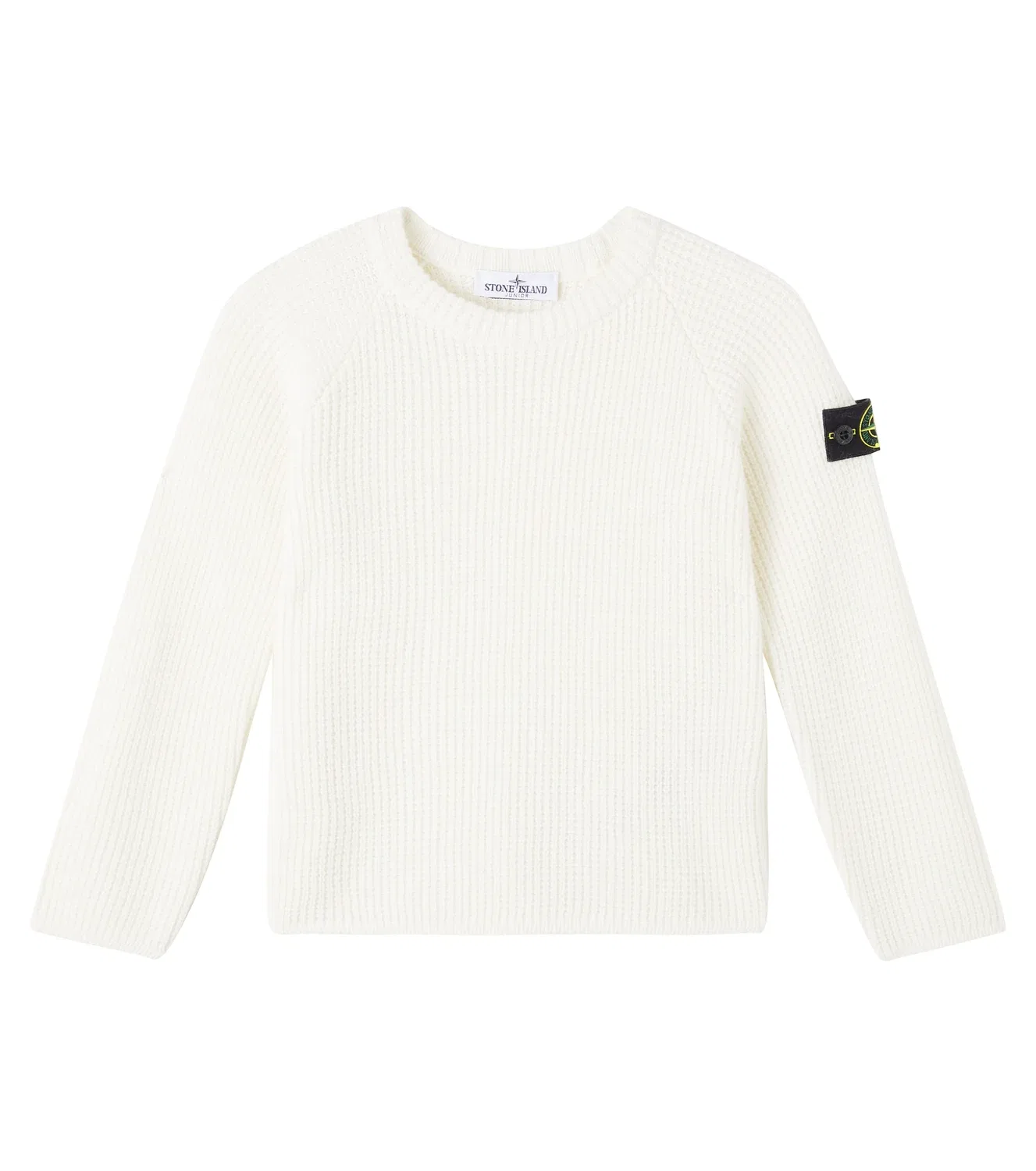 Свитер с вафельным переплетением Stone Island Junior, белый