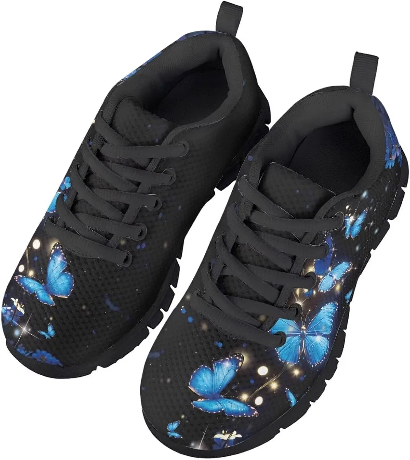 Детские кроссовки для девочек с сеткой Ystardream, Bright Blue Butterfly — фото 4