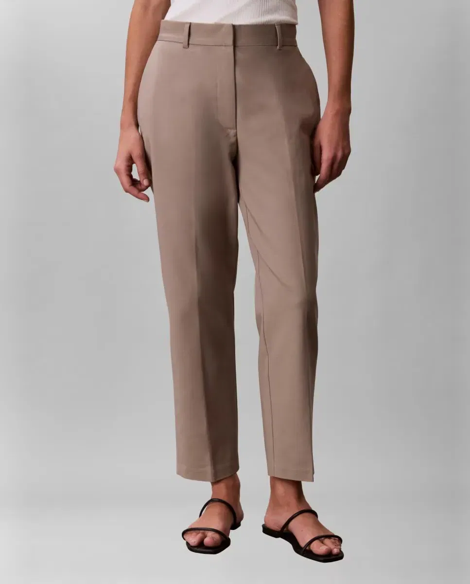 Женские прямые брюки из хлопка Calvin Klein, Marrón