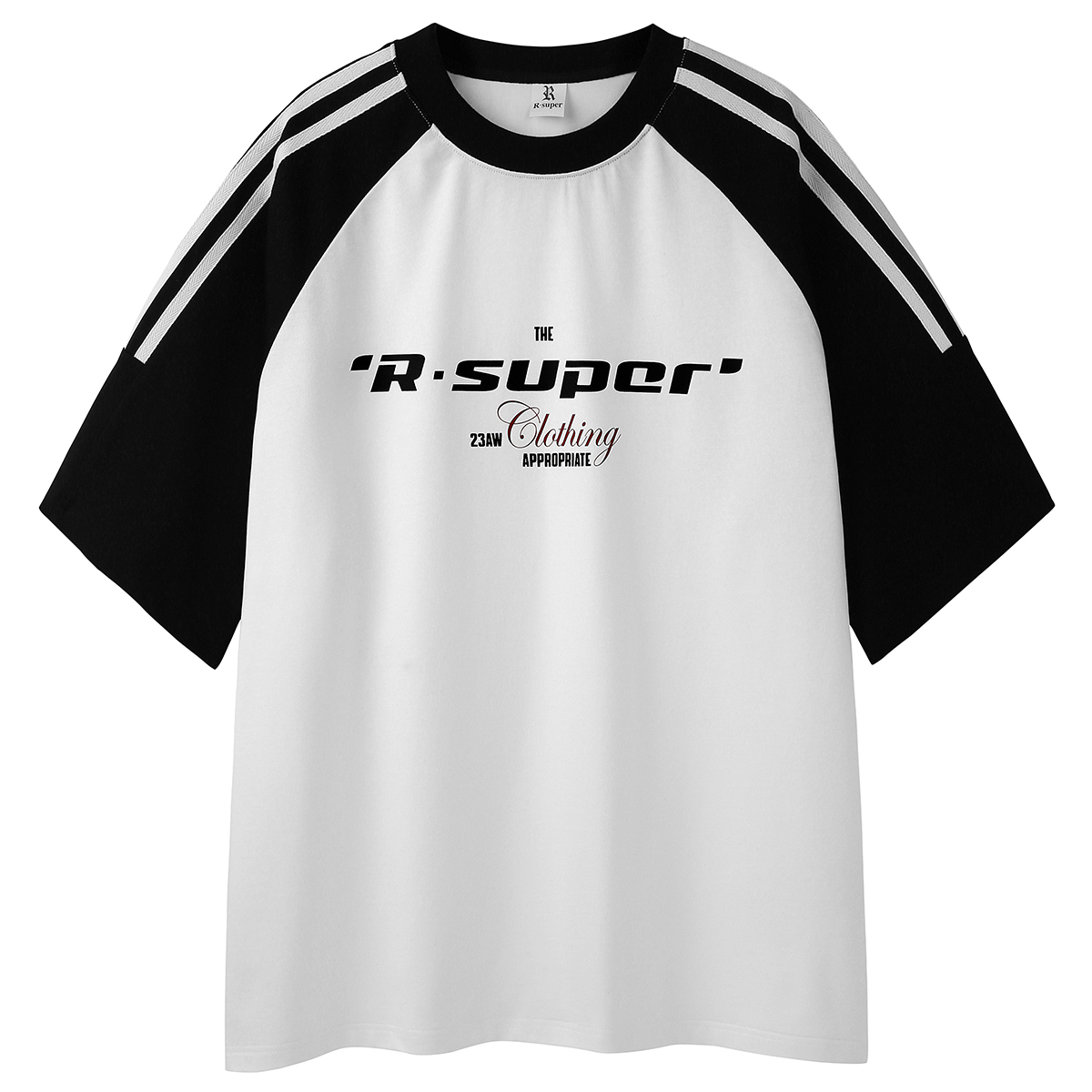 

Футболка унисекс R.super, антипыльная черно-белая серая