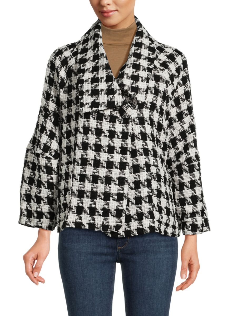 

Куртка из букле с узором гусиная лапка nvlt, цвет Black Ivory, Черный, Куртка из букле с узором гусиная лапка nvlt, цвет Black Ivory