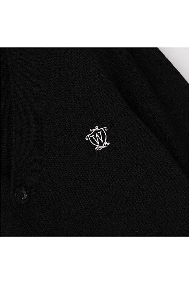 Детский кардиган для мальчиков с V-образным вырезом Wanex, Black — фото 3