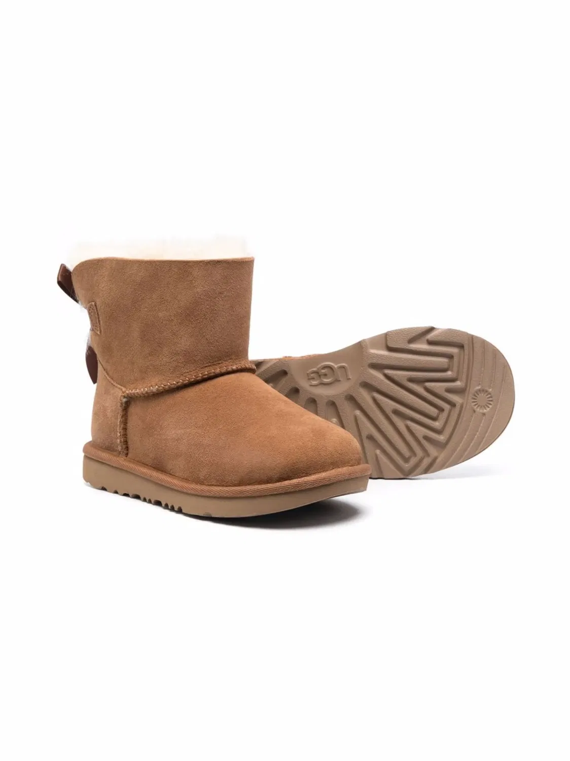 Ботинки до щиколотки с бантом UGG, коричневый — фото 2