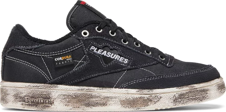 

Кроссовки pleasures x club c 85 'black chalk' Reebok, черный, Черный;серый, Кроссовки pleasures x club c 85 'black chalk' Reebok, черный