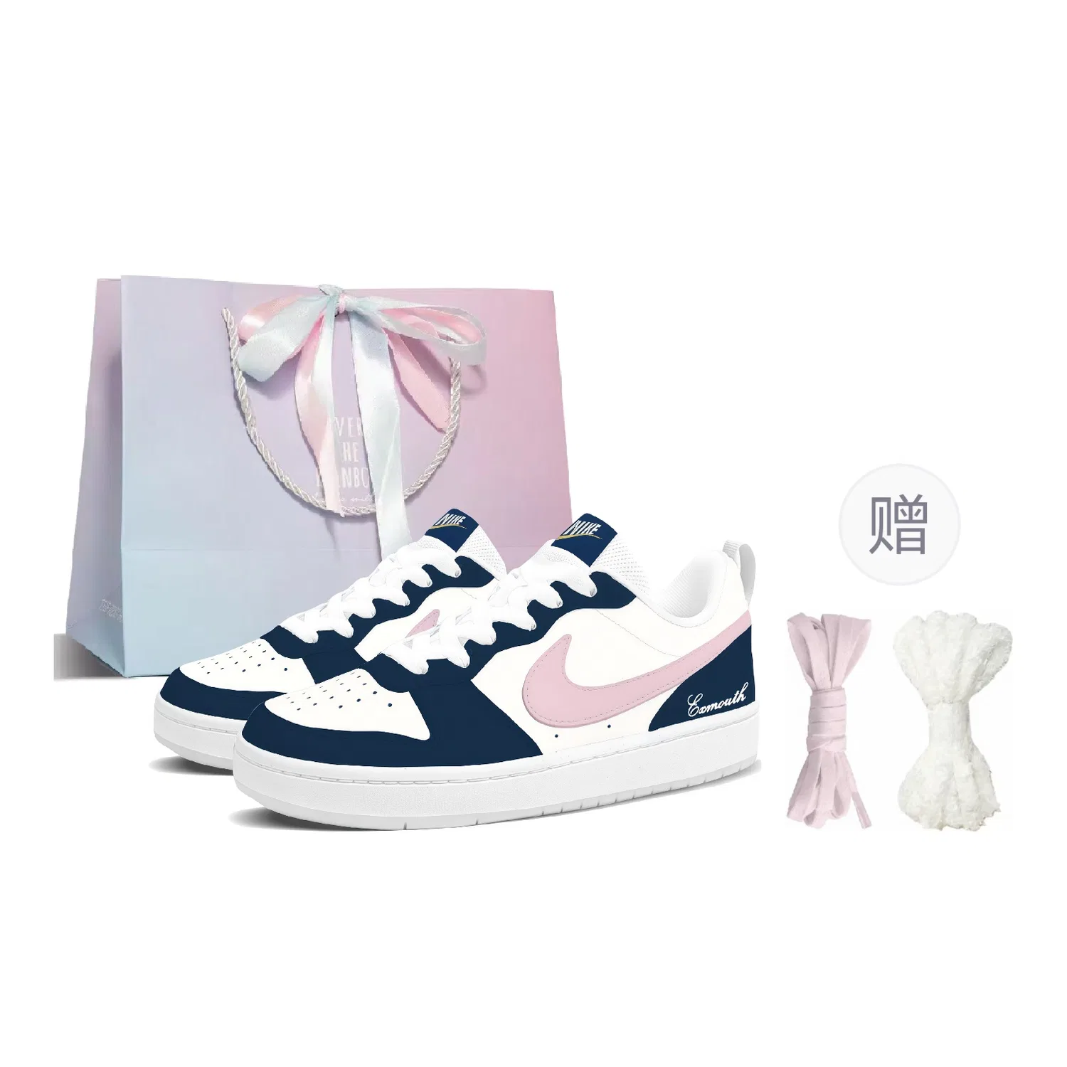 Детские скейтборд-кроссовки без гендера с низким верхом Nike Court Borough2, Light Blue