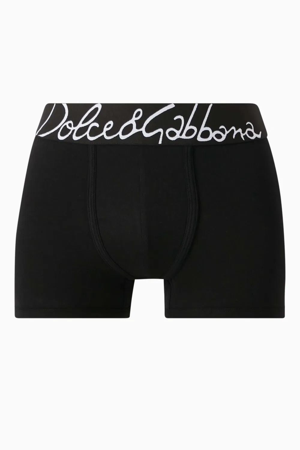Шорты-боксеры из эластичного хлопка с логотипом Dolce & Gabbana, черный