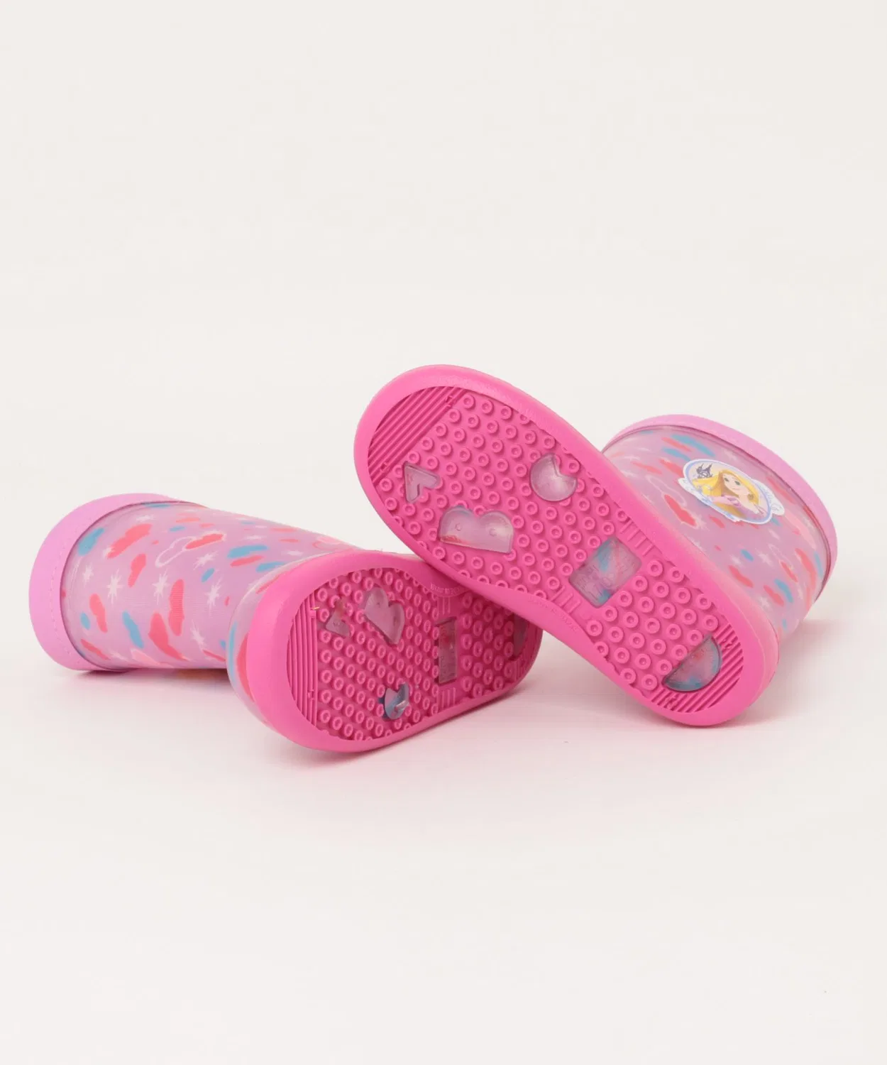 Детские сапоги дождевые с принтом Disney Princess, модель Princess Shoe Plaza, Pink — фото 3