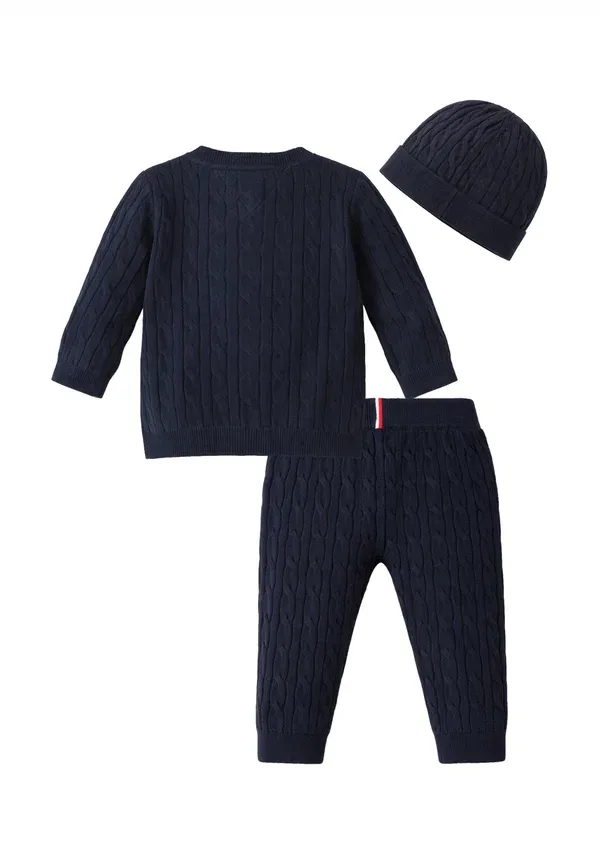 Комплект из шапки и свитера, хлопок, Set regalo, Tommy Hilfiger, Dark Blue, темно-синий — фото 2
