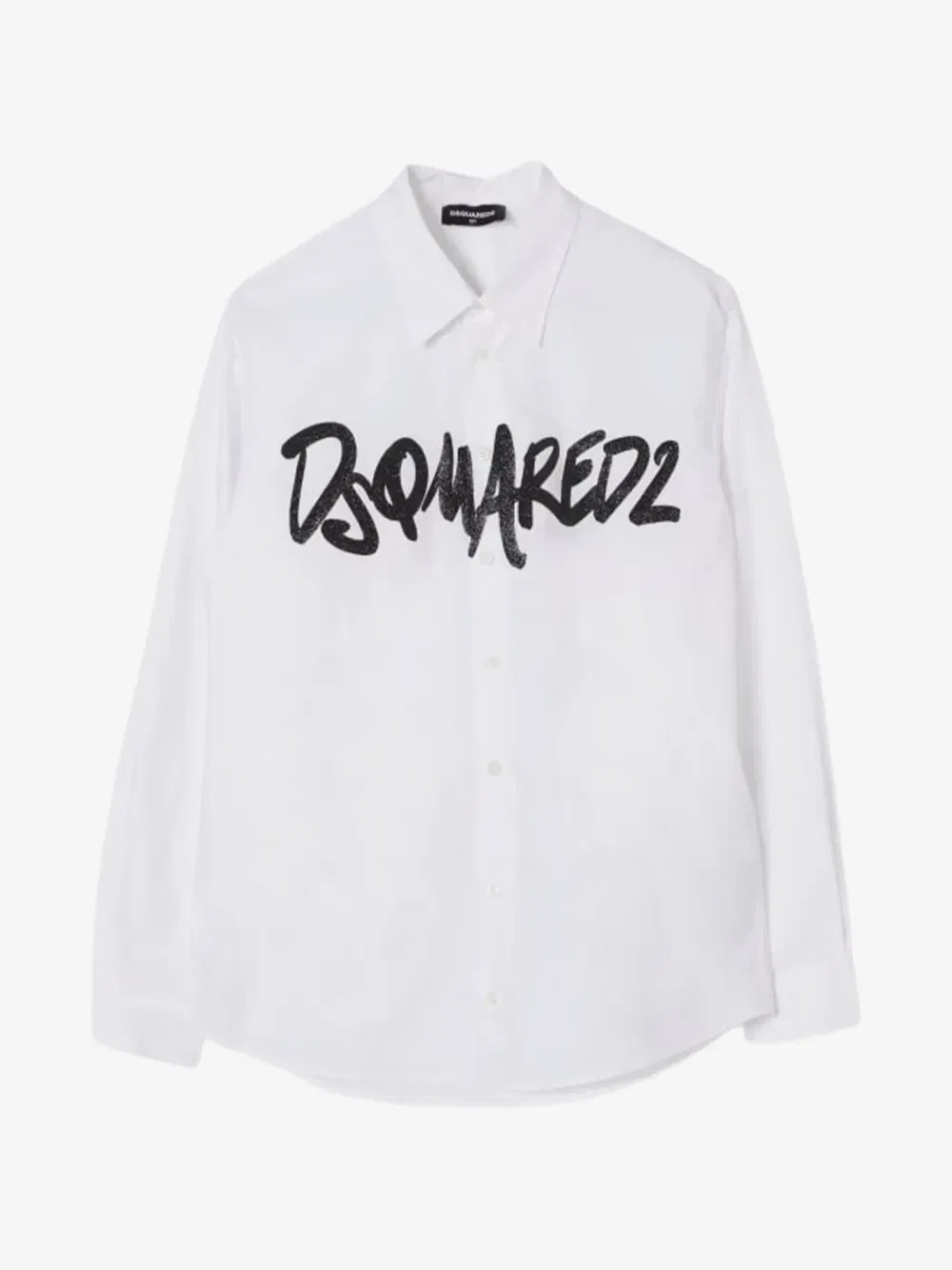 Рубашка с длинными рукавами и логотипом DSQUARED2 KIDS, белый