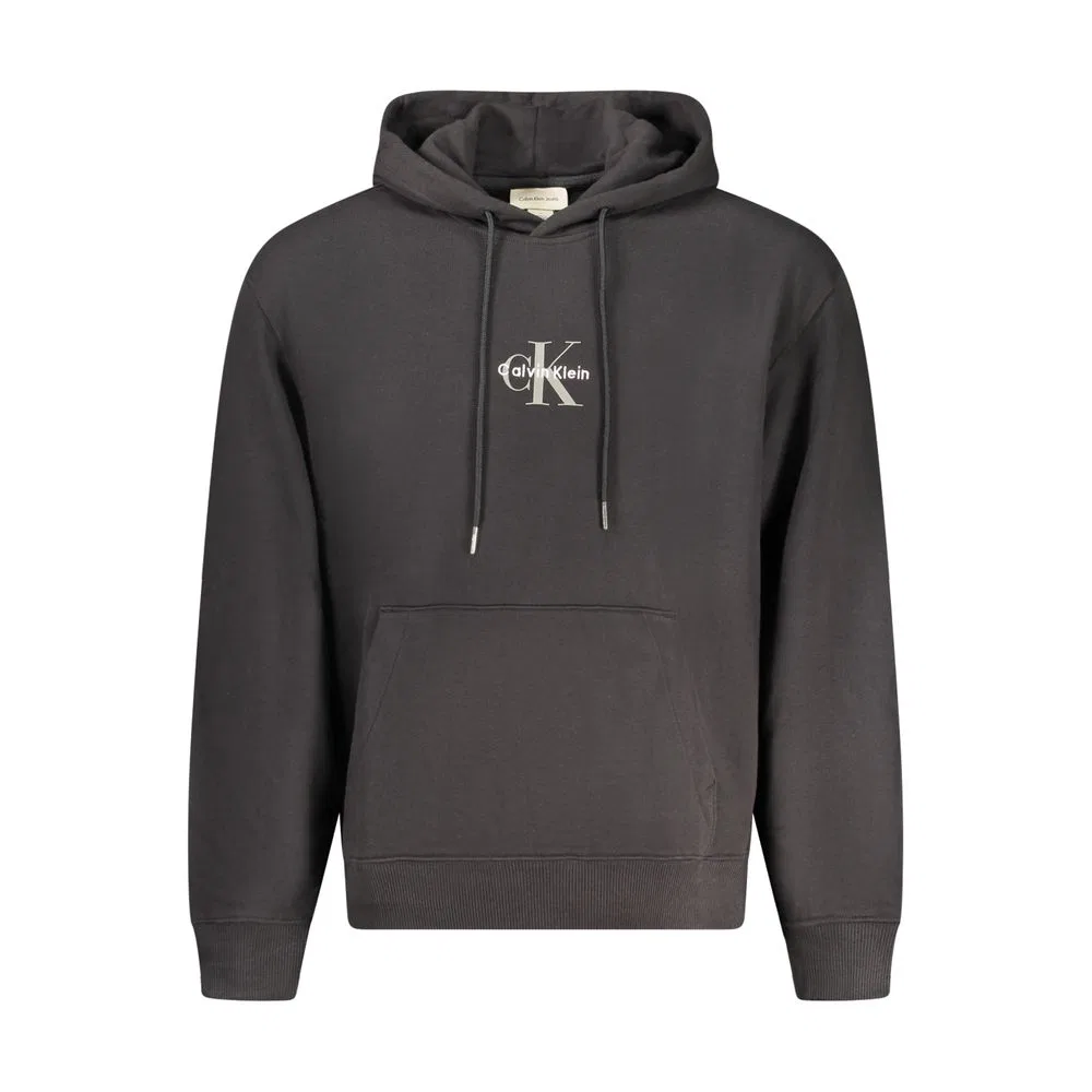 Мужское худи с капюшоном и длинным рукавом Nero Cotton Calvin Klein, черный