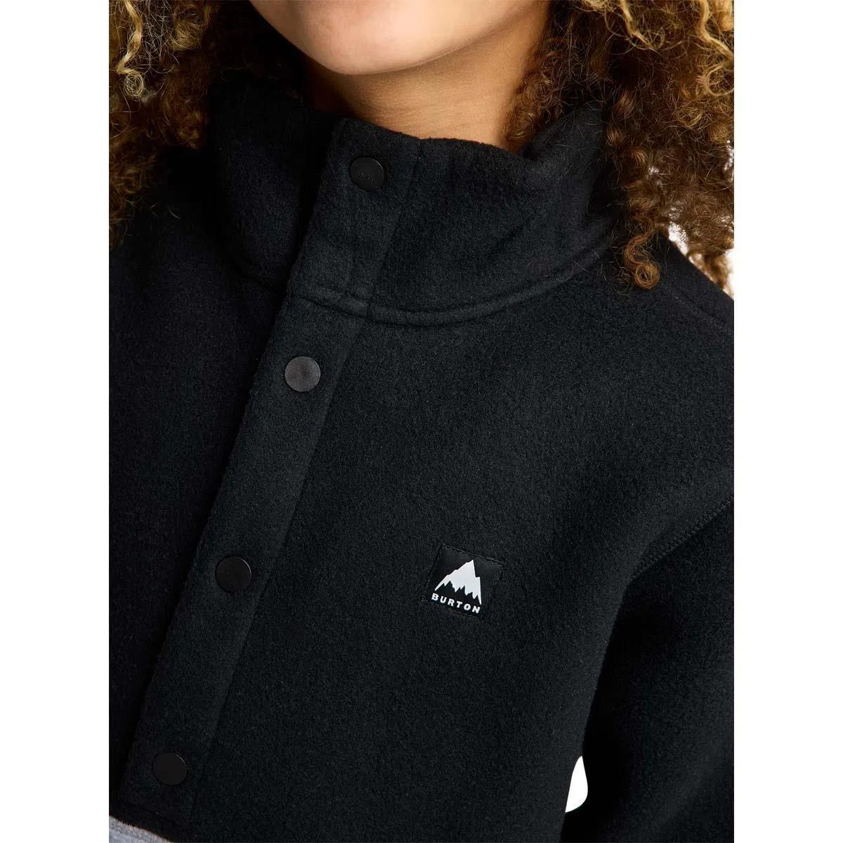 Флисовая анорак-кофта Cinder Fleece Burton, True Black/Gray Heather — фото 4