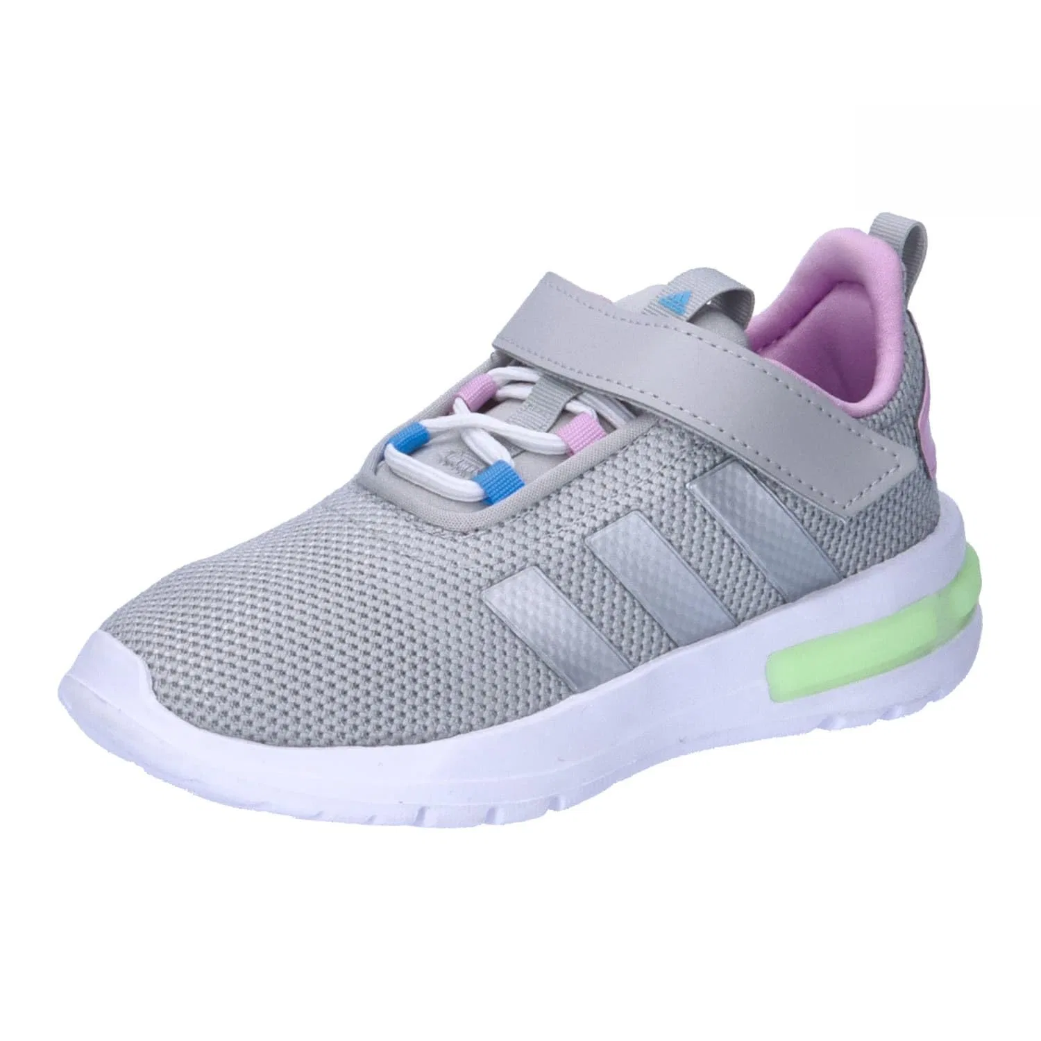 Детские кроссовки для мальчиков с амортизацией Cloudfoam Racer Tr23 Shoes Kids Adidas, Grey Two Silver Met Bliss Lilac