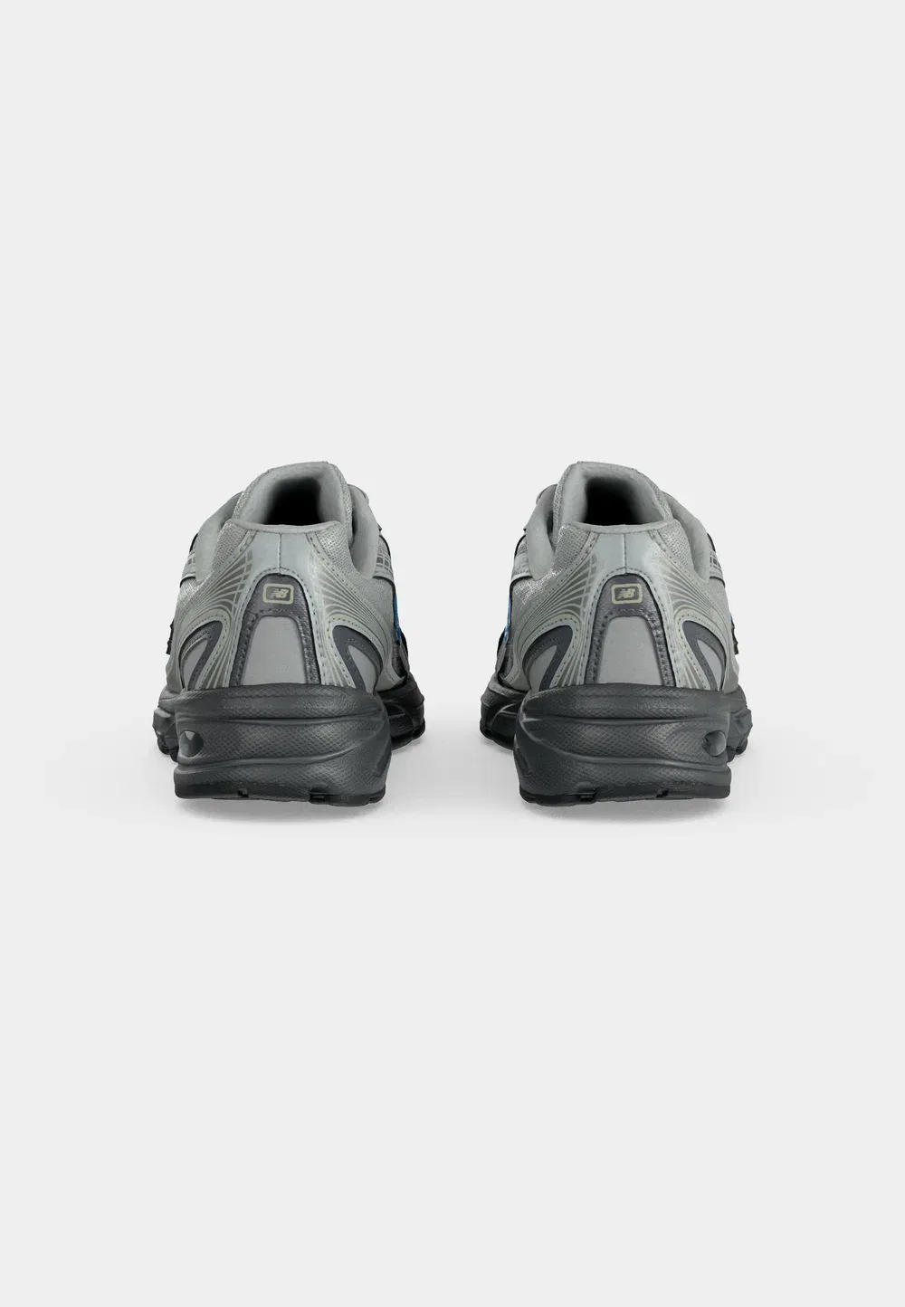 740 унисекс - кроссовки New Balance, Dark Silver-Coloured Metallic/Fan Blue — фото 4